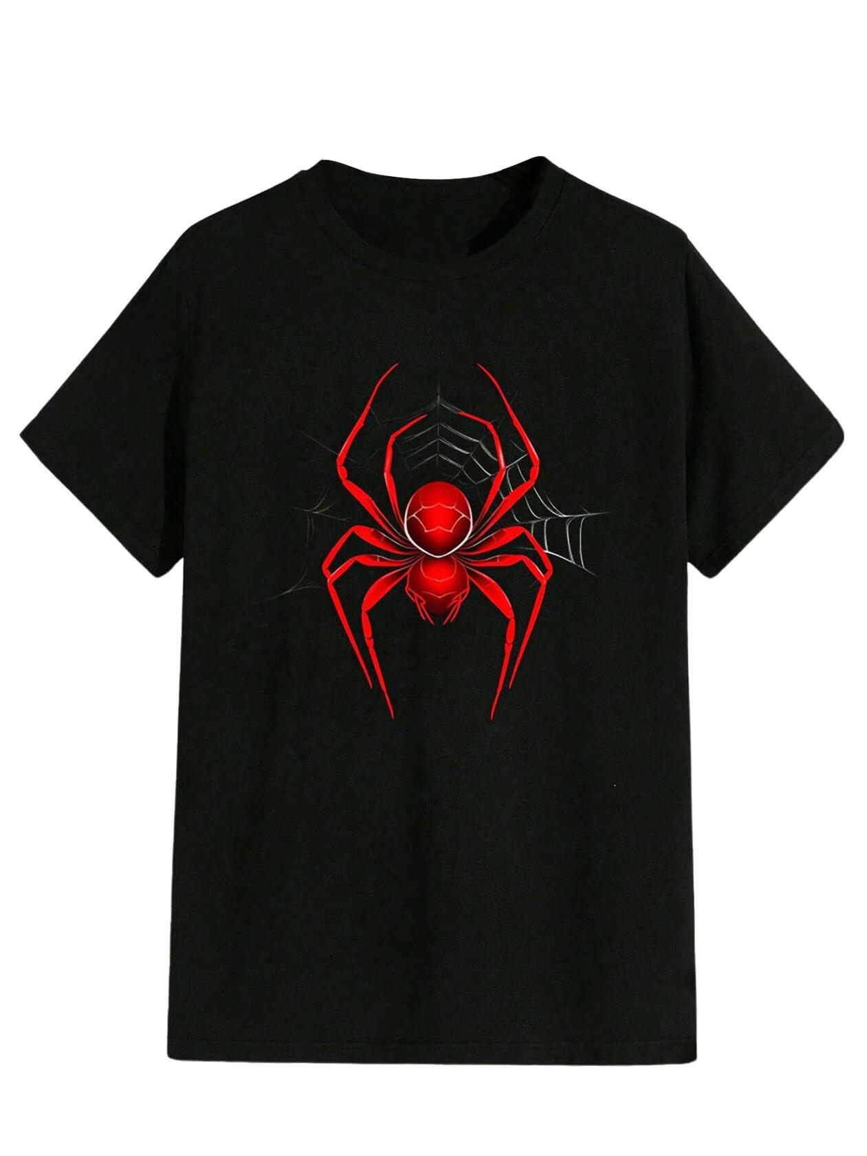 RoseSeek Boys Letter Graphic Crewneck Tee Black Red Size 11