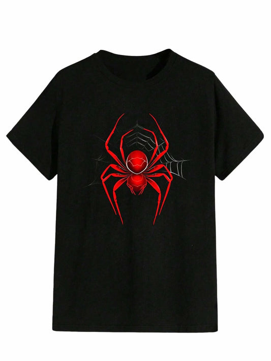 RoseSeek Boys Letter Graphic Crewneck Tee Black Red Size 11