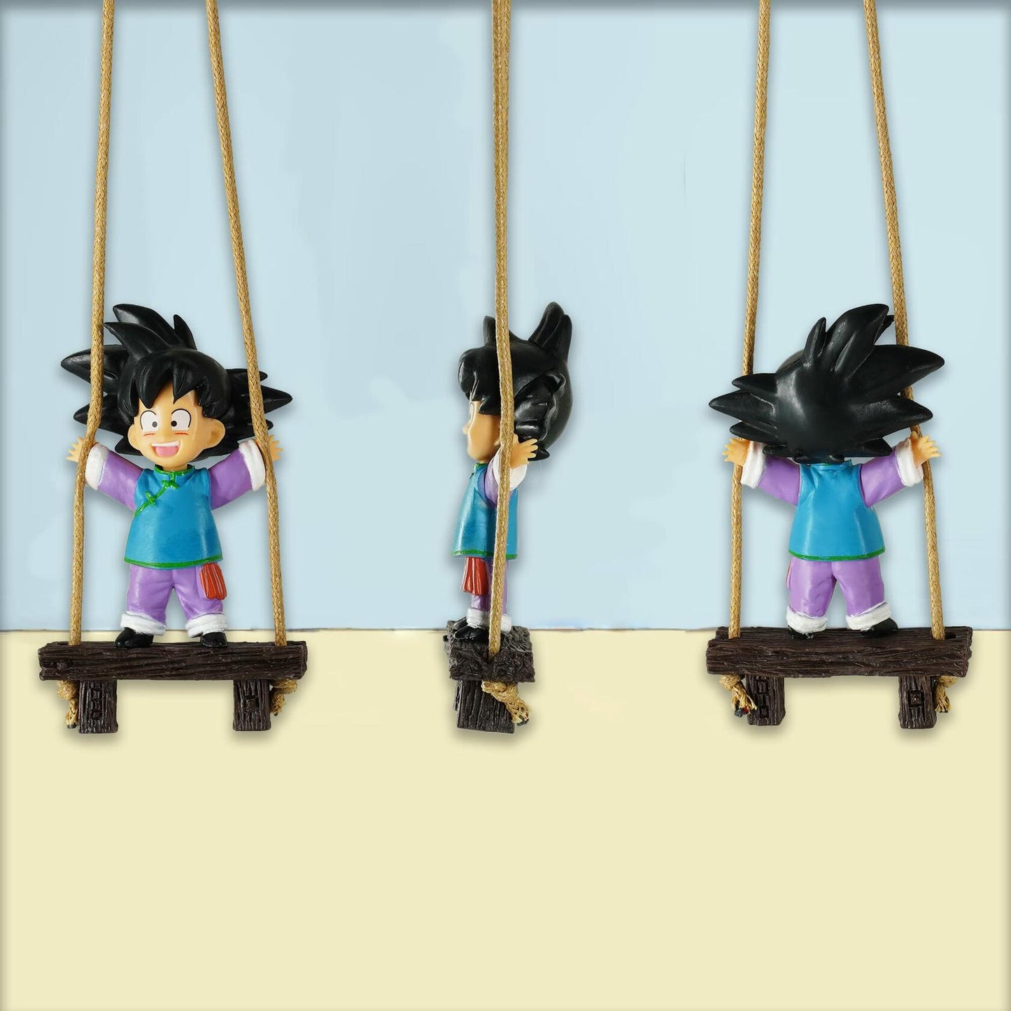 GONIAOCON Car Swing Ornament Purple Stainless Steel Rear View Mirror Decor