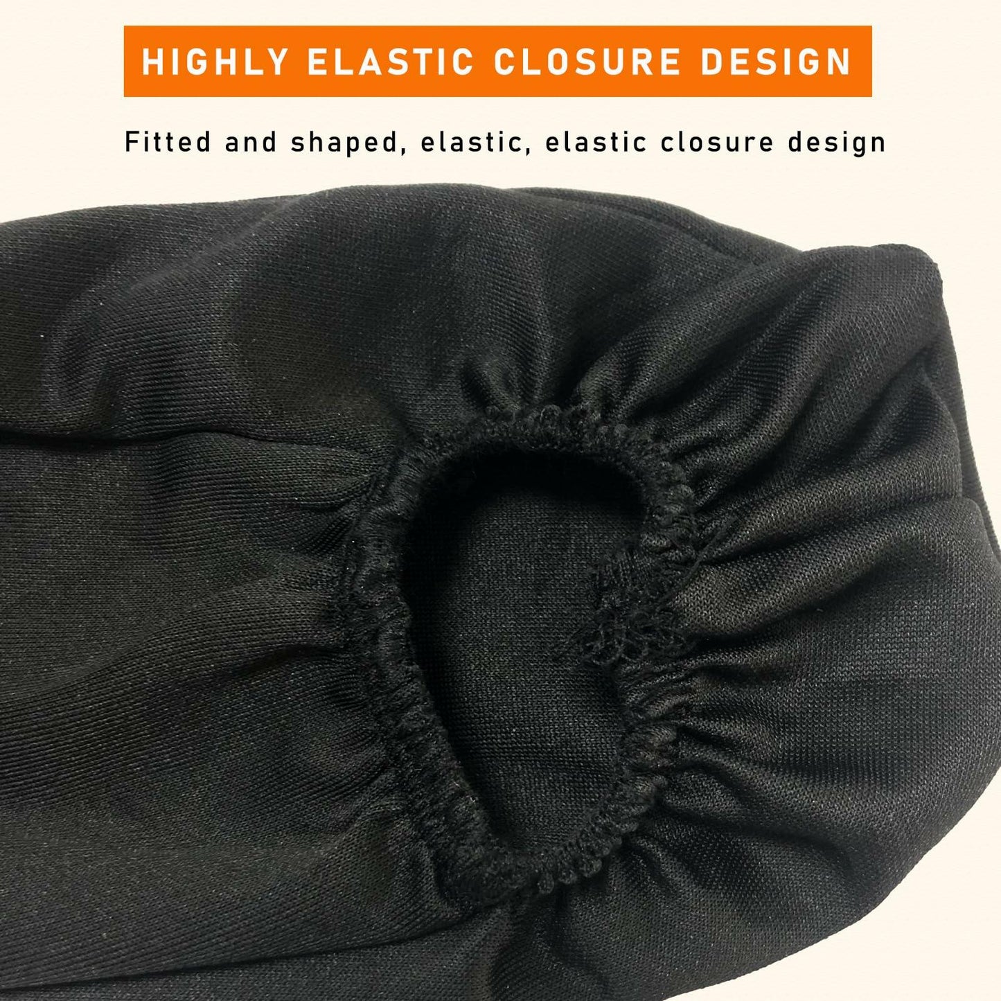 Kewucn 2PCS Car Front Seat Armrest Covers Elastic Fabric Universal Black