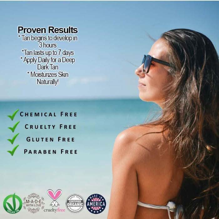 Glimmer Goddess Organic DHA FREE Self Tanner 8 oz