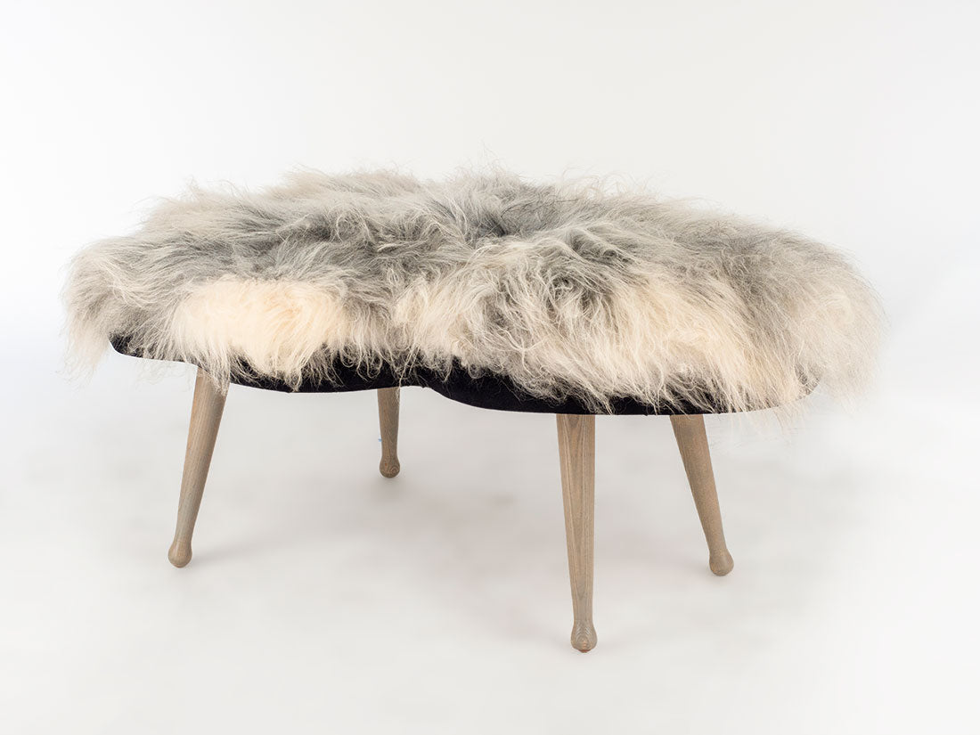 Freeform Icelandic Bench (Grey and White)