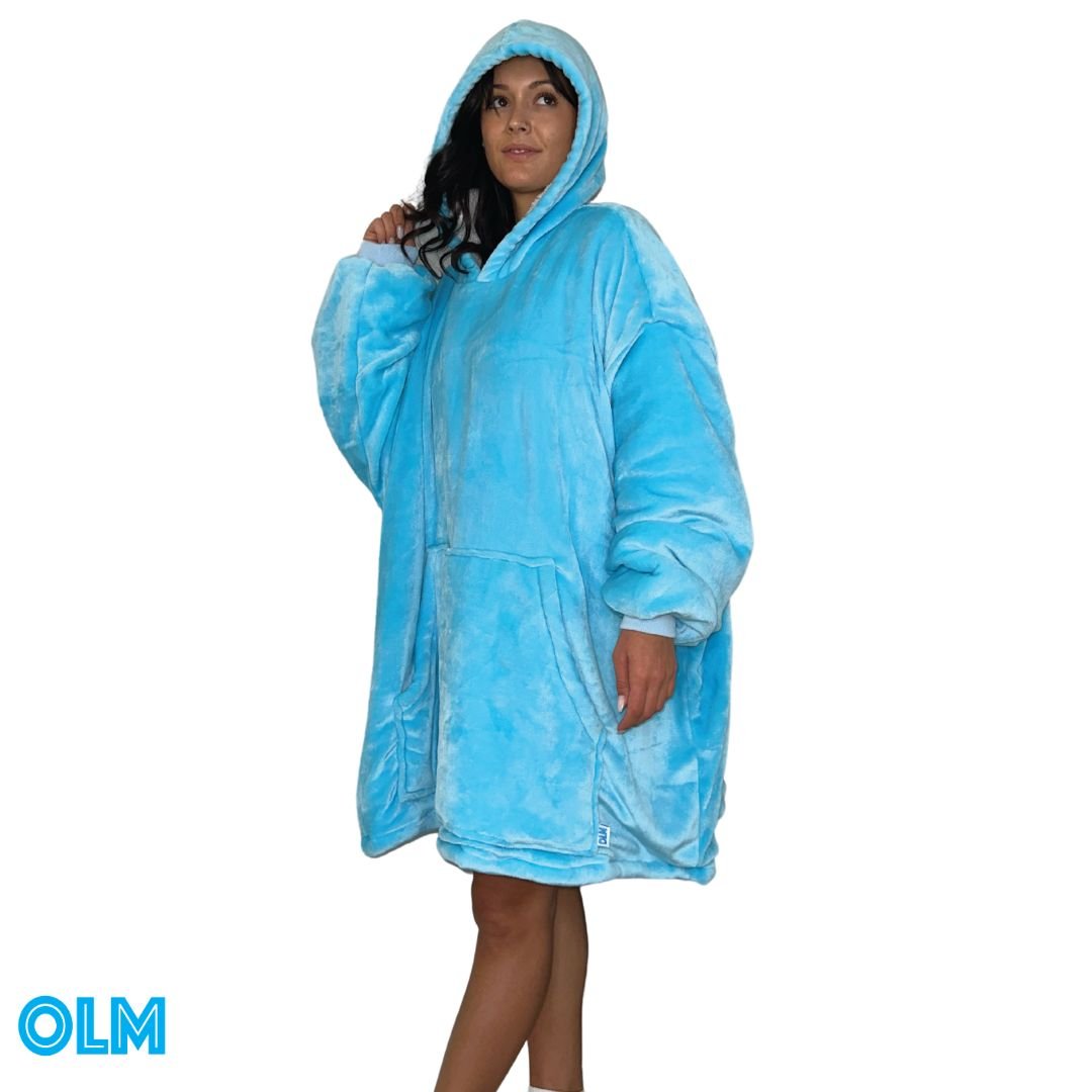 Wearable Sherpa Blanket Hoodie oversize for Kids & Adults | OLM Toys