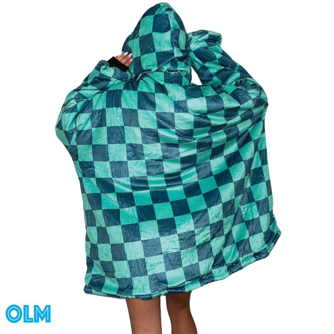Wearable Sherpa Blanket Hoodie oversize for Kids & Adults | OLM Toys