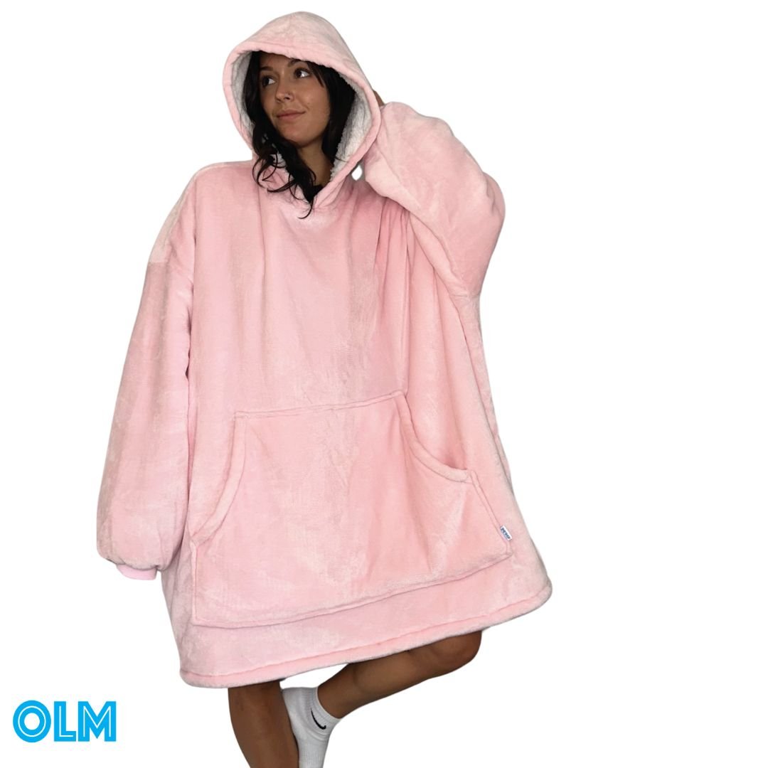 Wearable Sherpa Blanket Hoodie oversize for Kids & Adults | OLM Toys