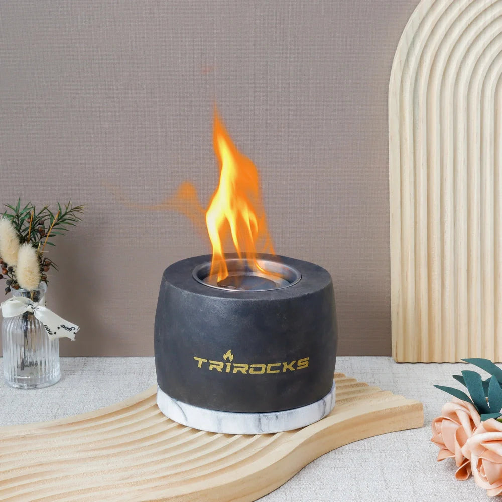 Black Graphite Color Cement Concrete Portable Fireplace