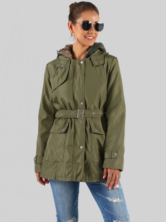 Chaqueta con capucha Ivy Lane de talla grande con forro desmontable (tres formas de uso)