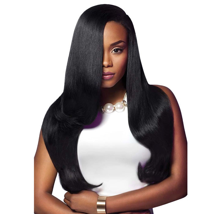 Outre Premium Human Hair New Yaki Weaving Hair Extension, 14", Color 1B/33
