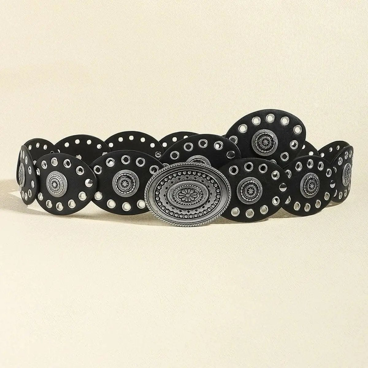 Trendsi Leather Belt Oval Buckle Burnt Umber