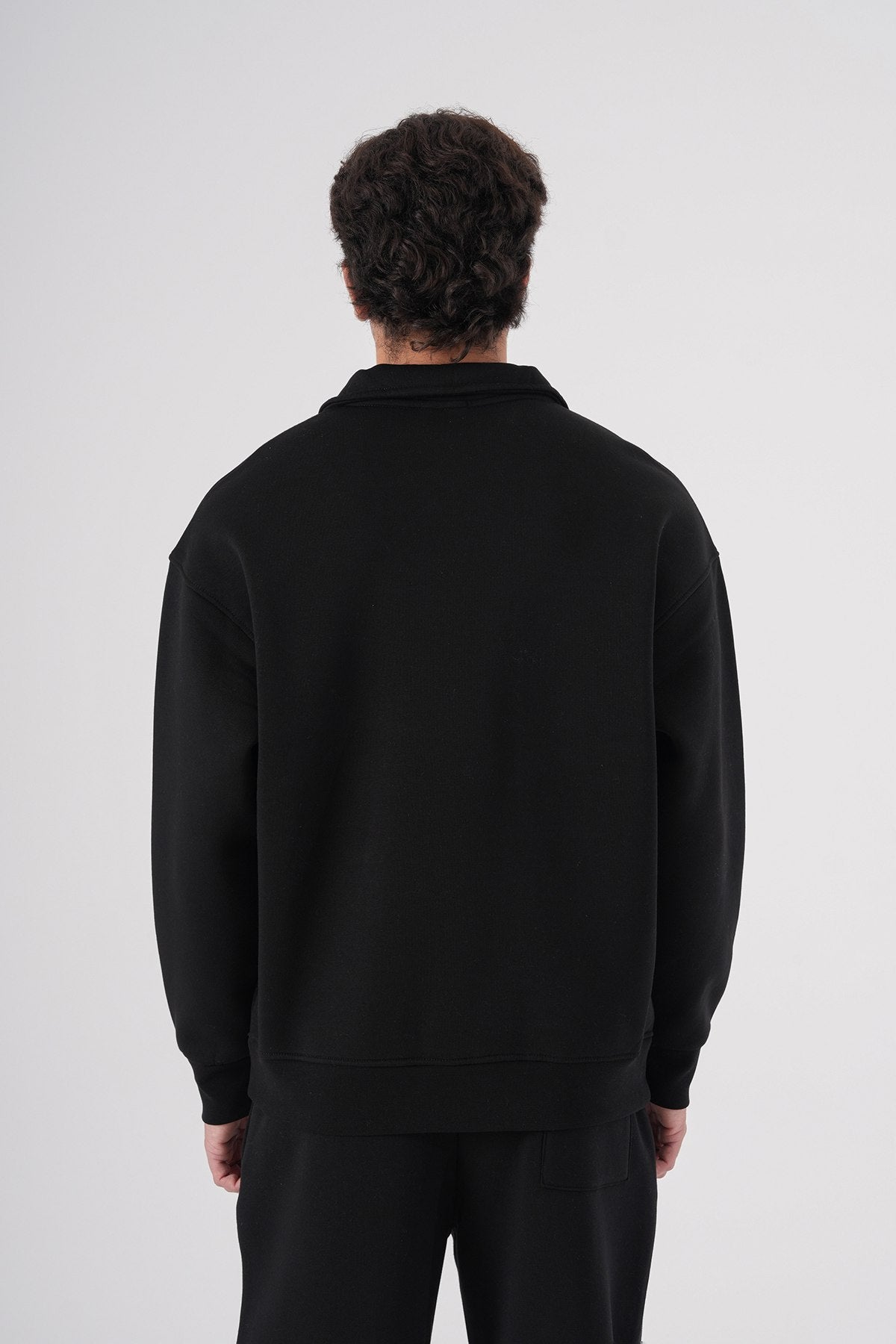 Unisex Oversize Half-Zip Sweatshirt & Baggy Sweatpants Set