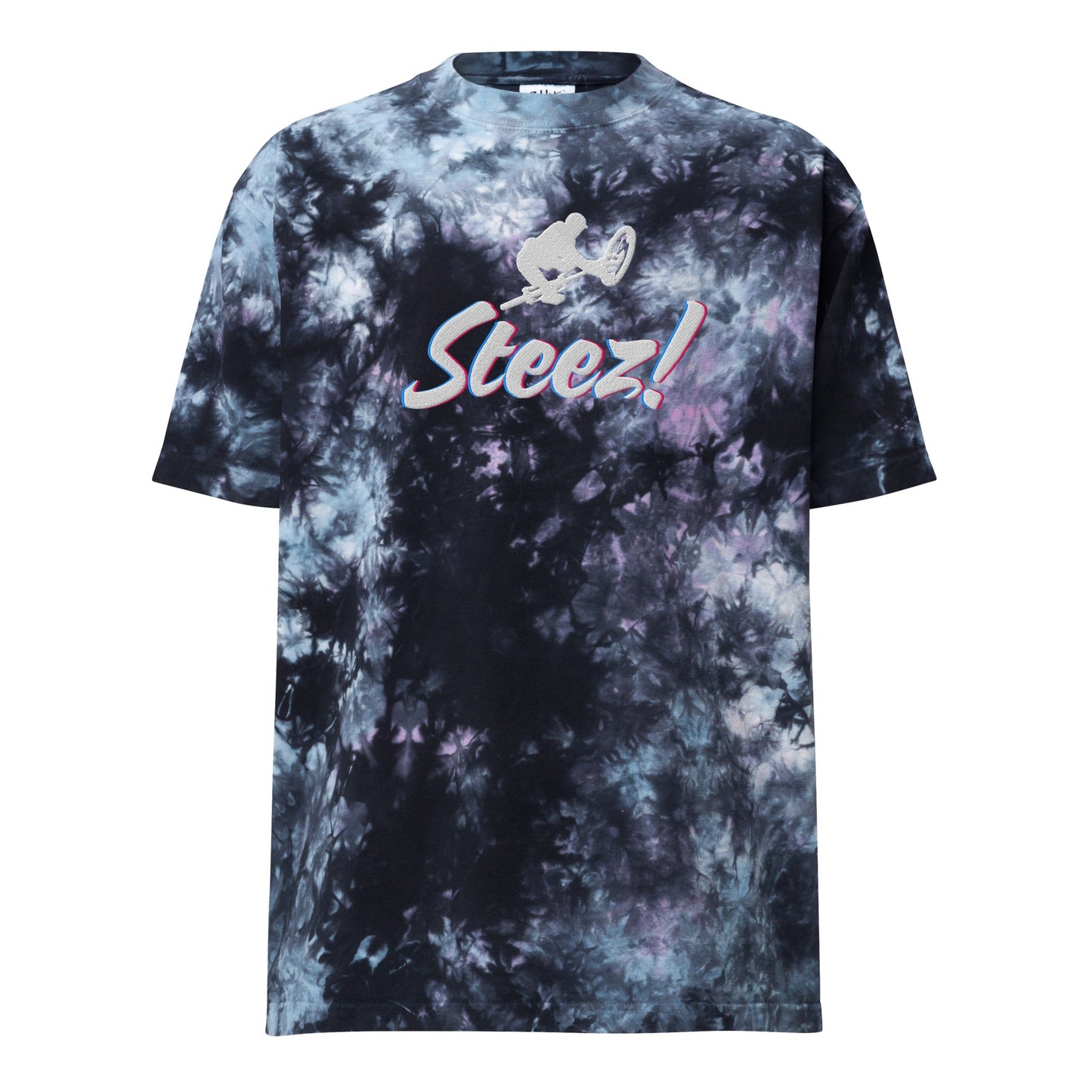 Steez ! - Oversized embroidered tie-dye t-shirt