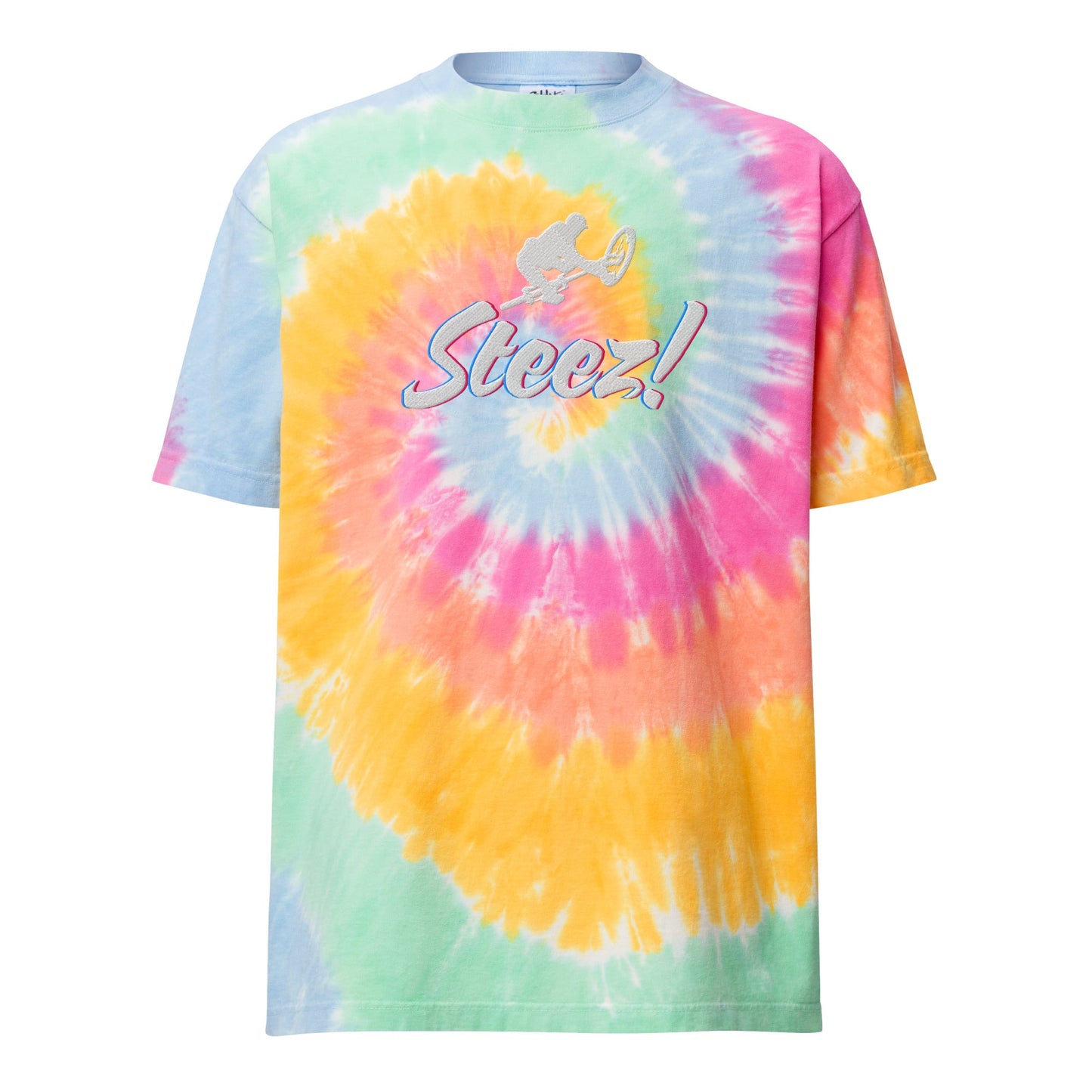 Steez ! - Oversized embroidered tie-dye t-shirt