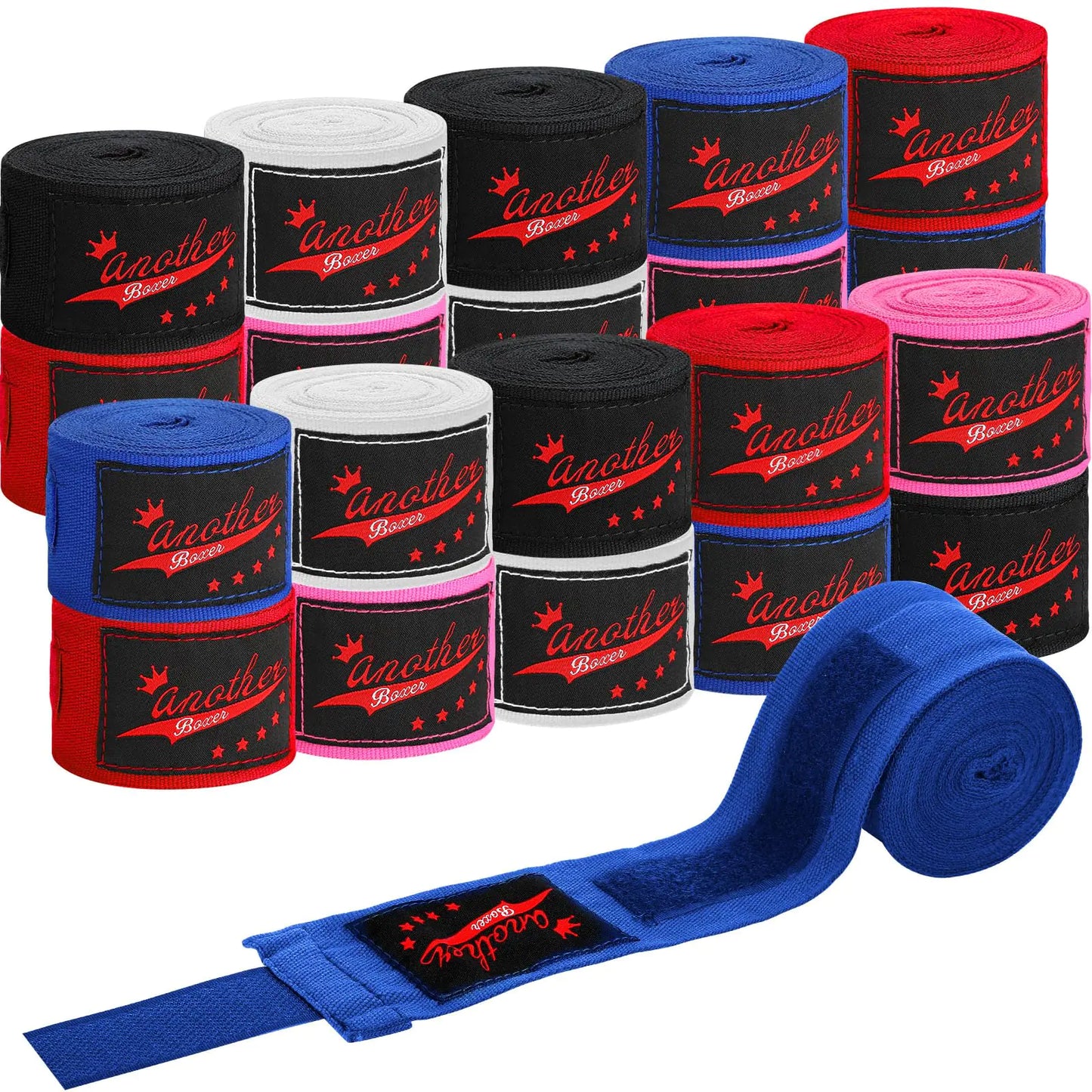 Jenaai 10 Pairs Elastic 180 Inch Boxing Hand Wraps