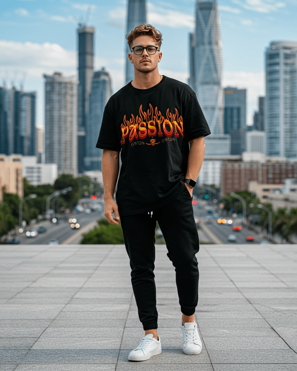 Camiseta extragrande G West Passion Power para hombre