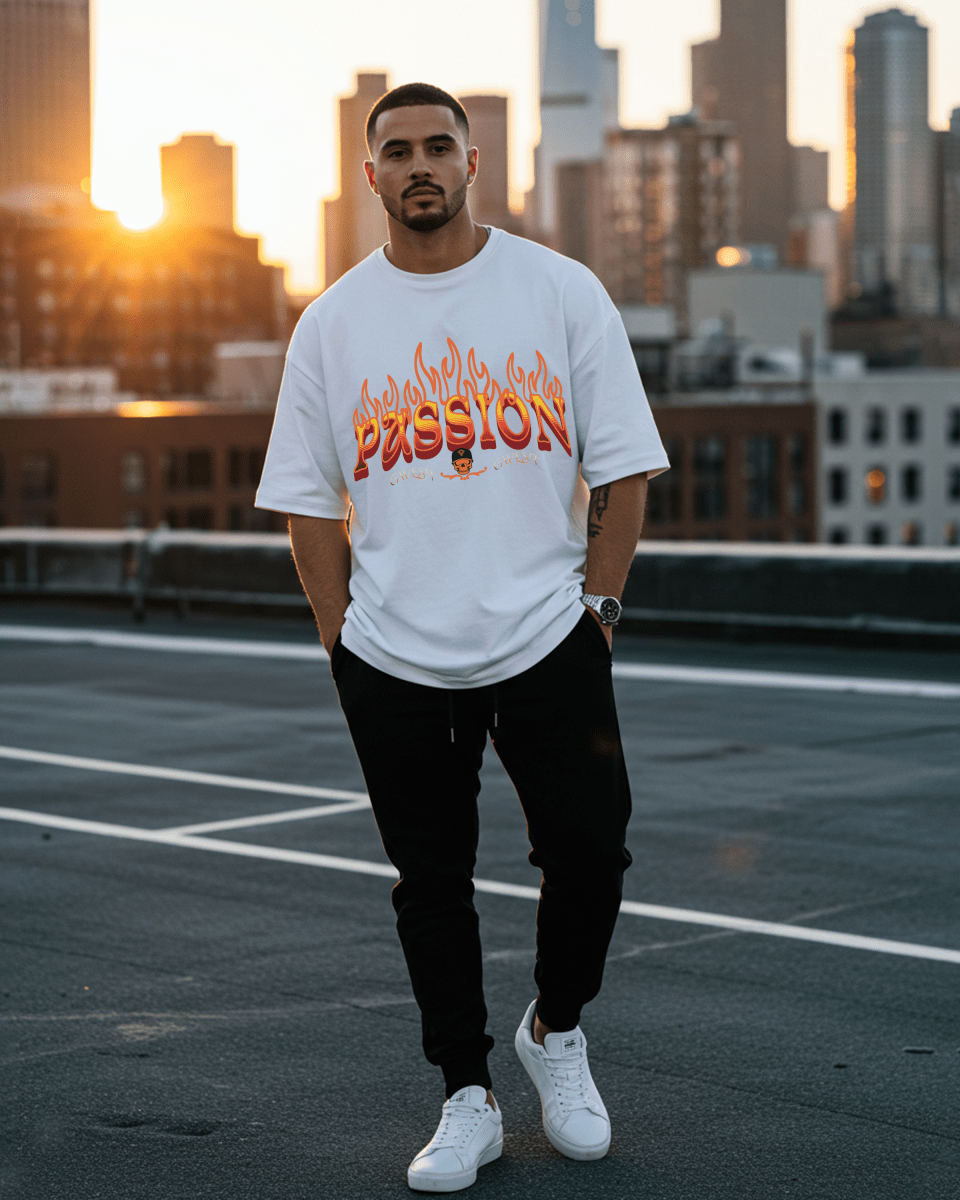 Camiseta extragrande G West Passion Power para hombre
