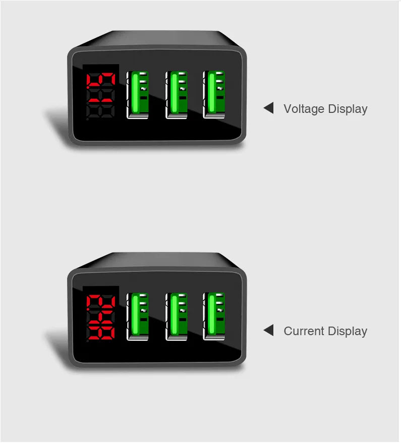 PBG 3 port LED Display Wall Charger and 3 in 1 Cable Bundle Pink
