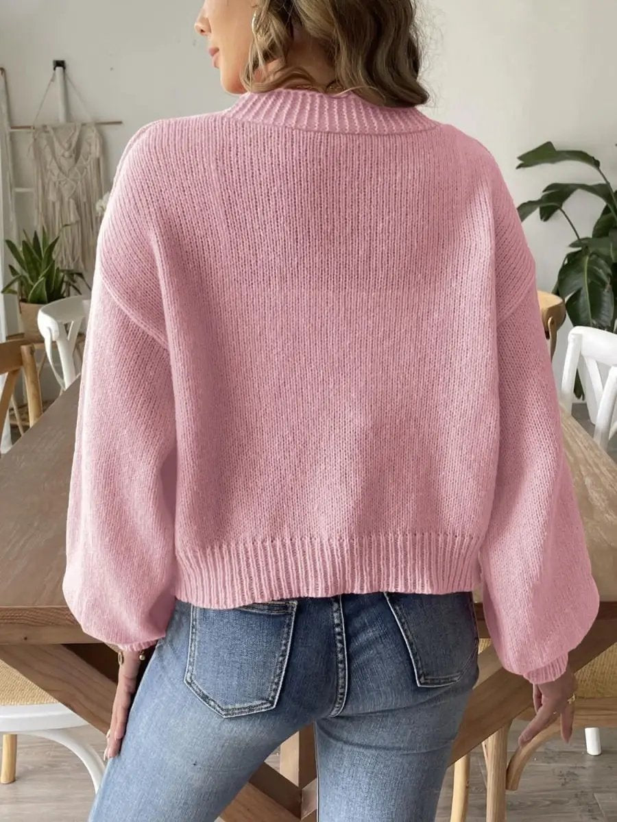 Trendsi Pearl Embellished Cardigan — Soft Knit Open Front