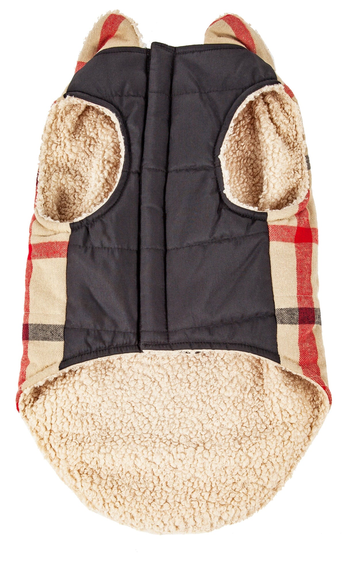 Chaqueta de perro Pet Life® 'Allegiance' de moda clásica a cuadros con aislamiento