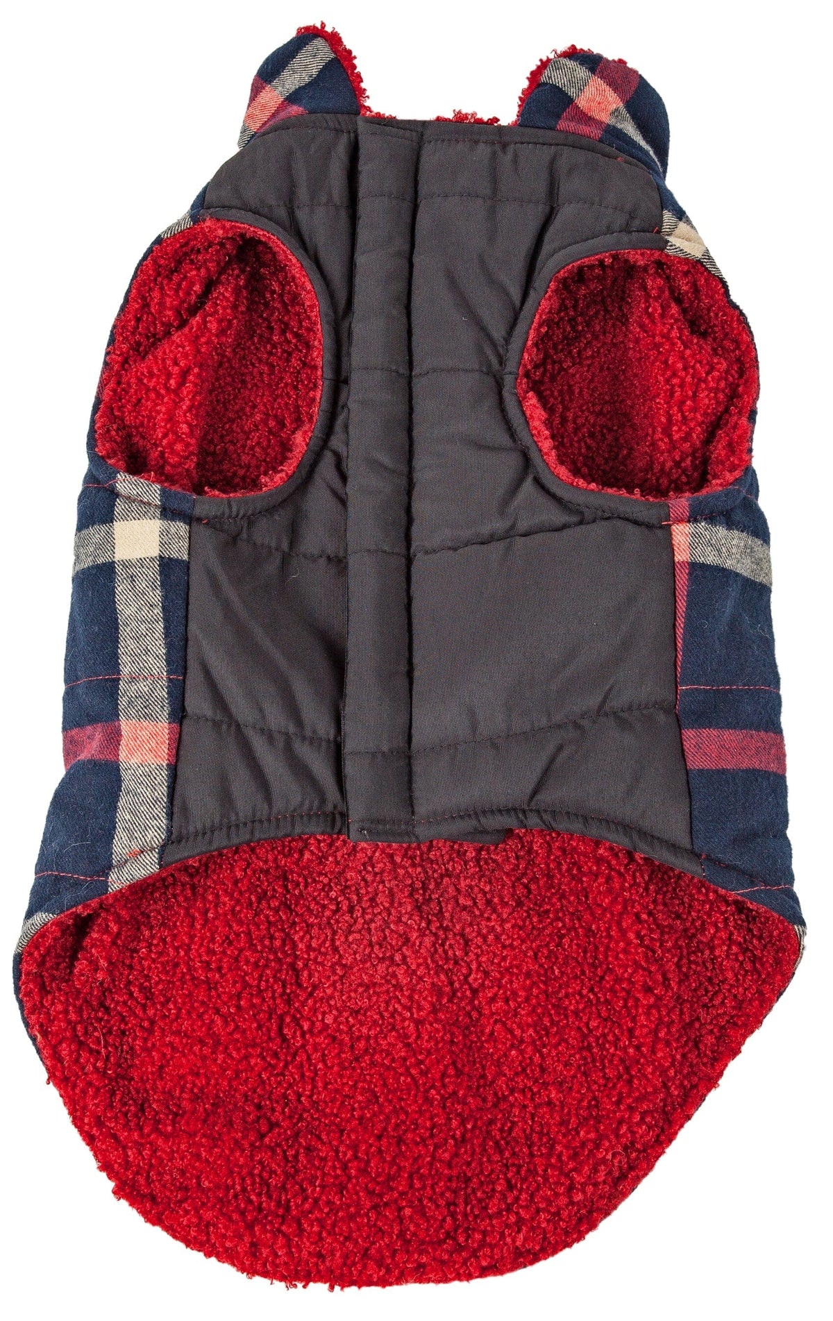 Chaqueta de perro Pet Life® 'Allegiance' de moda clásica a cuadros con aislamiento