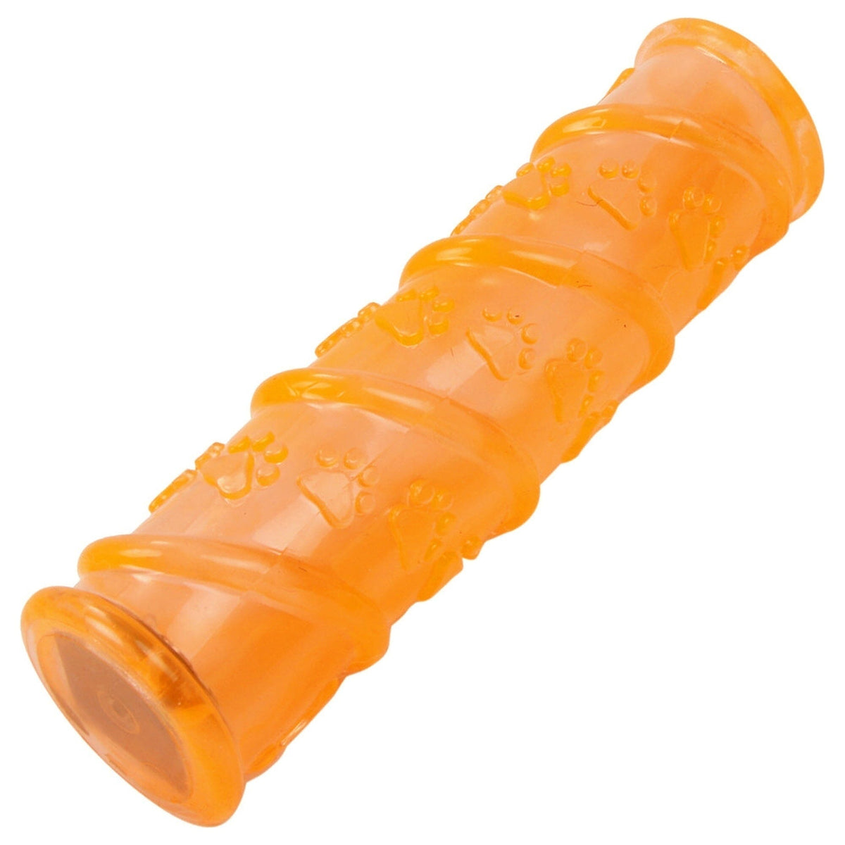 Juguete para perros Pet Life ® 'Glow-Stick' de TPR con luz LED, chirriador y mordedor