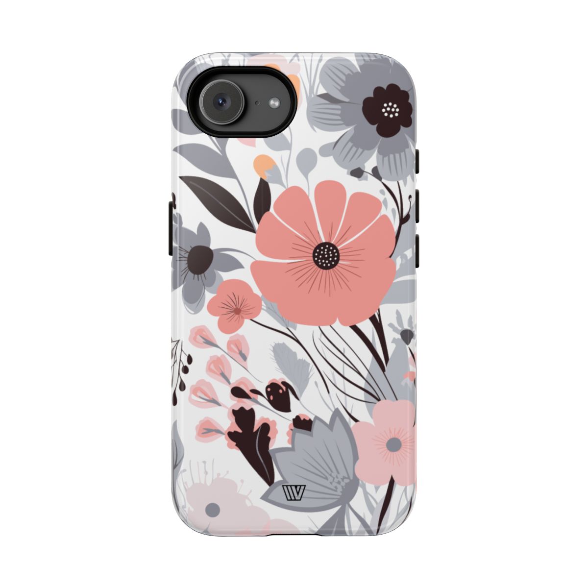 GRAY PASTEL FLOWERS | Tough Phone Case
