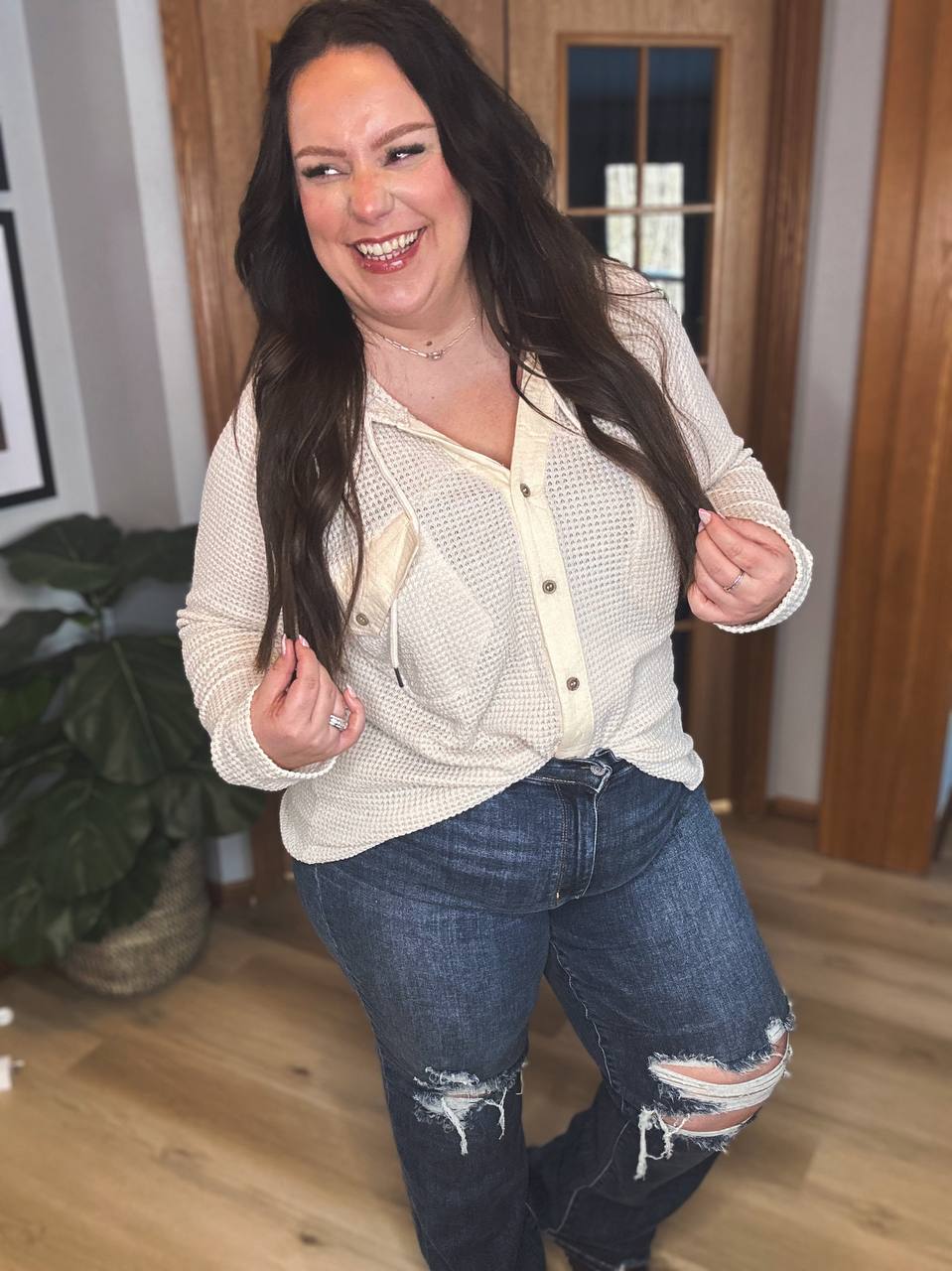 Jeans rectos tiro alto Rose estilo años 90 en lavado claro