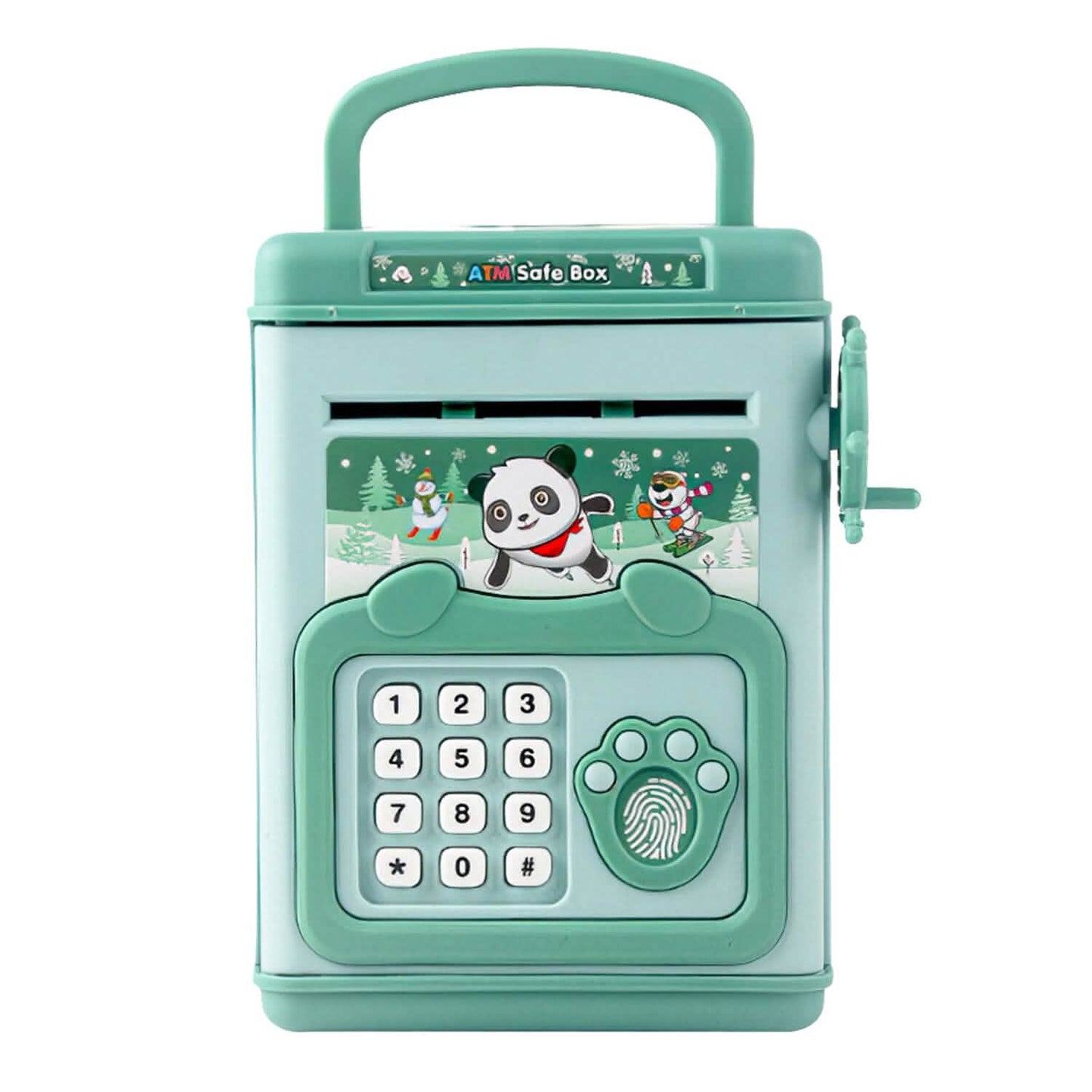 Piggy Bank Toy Cash Coin Money Saving Box with Password, Fingerprint Voice Prompt for 3+ Years Gold