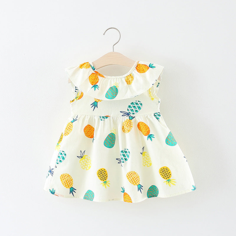 Pineapple Print Baby Dress | Baby Outfit - # BAAA51110029