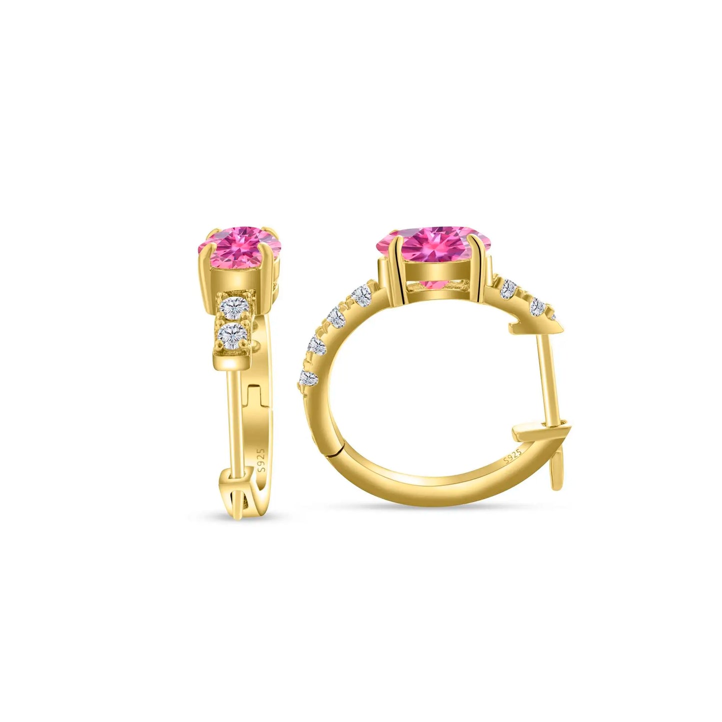 925 Sterling Silver Moissanite 1 Ct Oval Stud Earrings For Women GIA