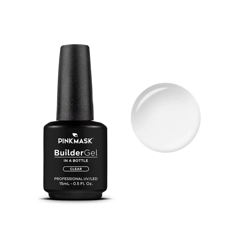 Pink Mask - Builder Gel Clear, 15ml and 30g