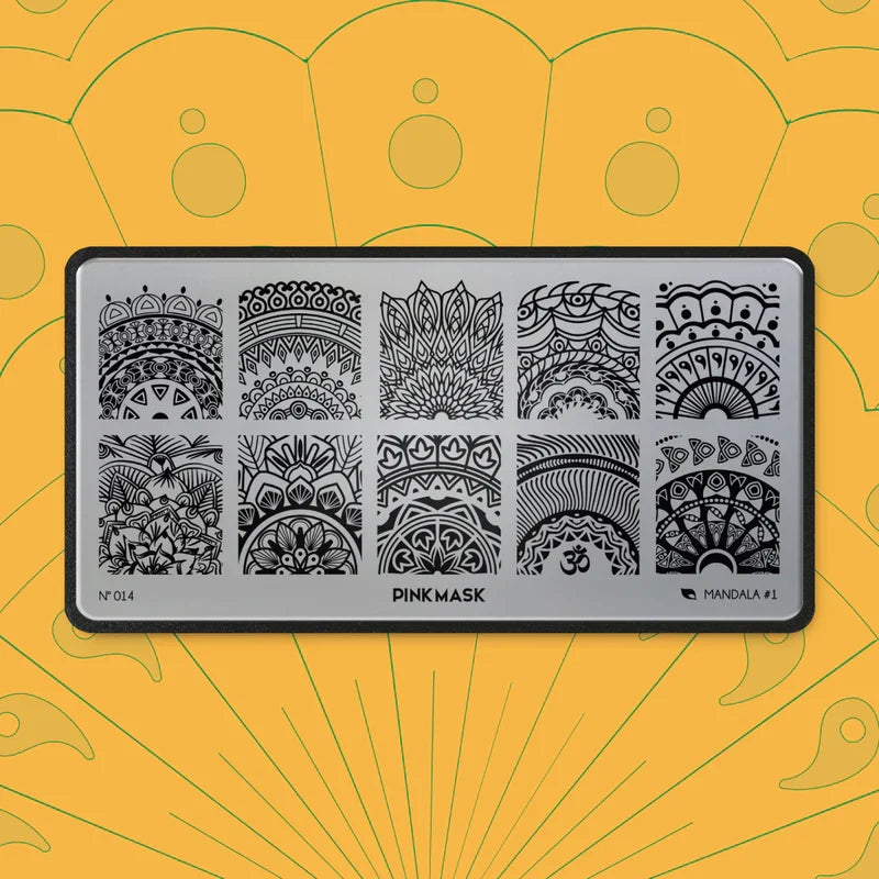 Pink Mask - Stamping Plate Mandala #14