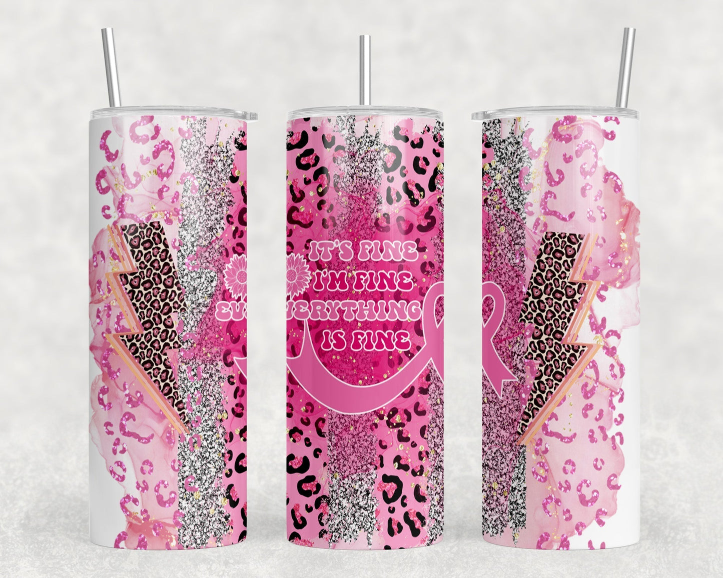 Pink Ribbon |Skinny Tumbler|Optional Bluetooth Speaker| Speaker Color Varies by Rowdy Ridge Co