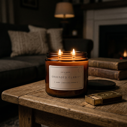 Grounded Clarity - 12oz Palo Santo and Ginger Aromatherapy Candle