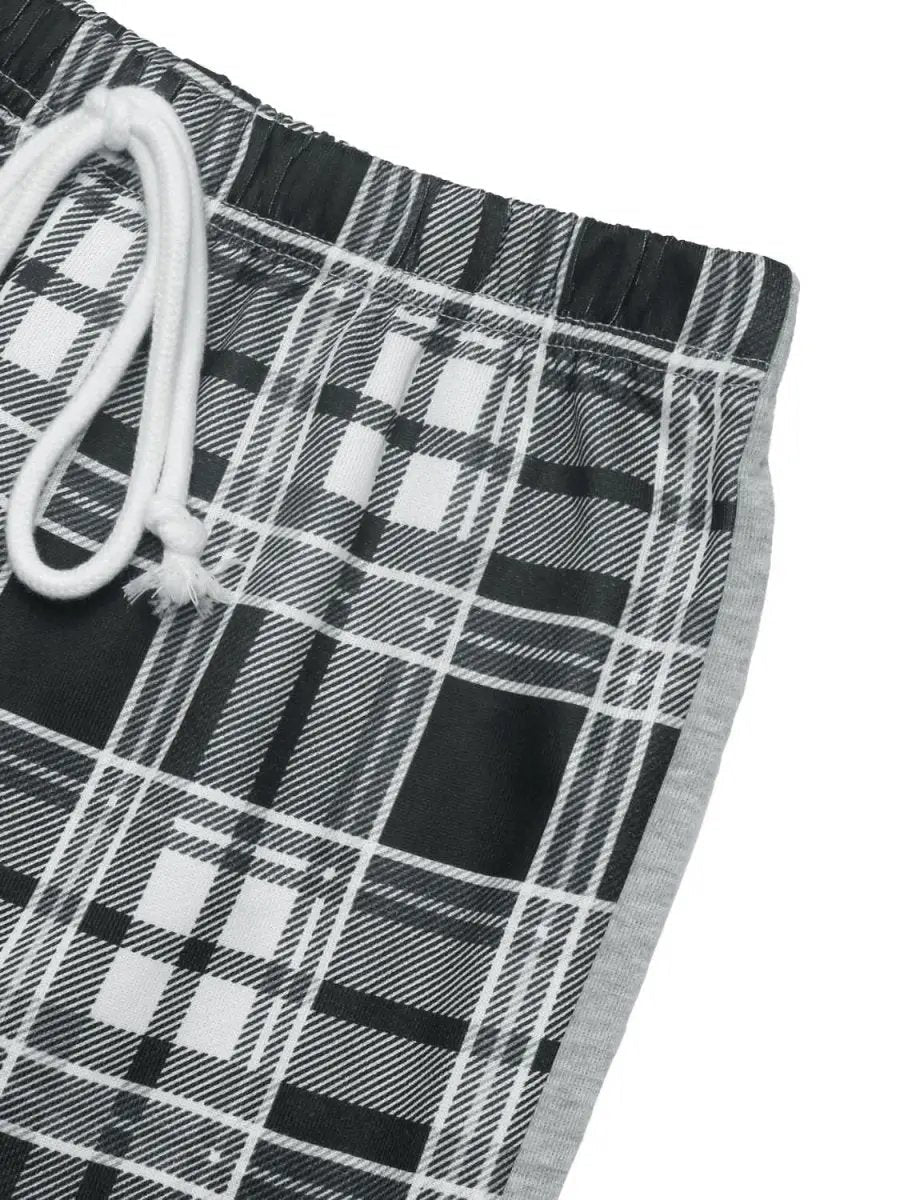 Trendsi Plaid Wide Leg Trousers Women's Comfy Drawstring Pants Versatile