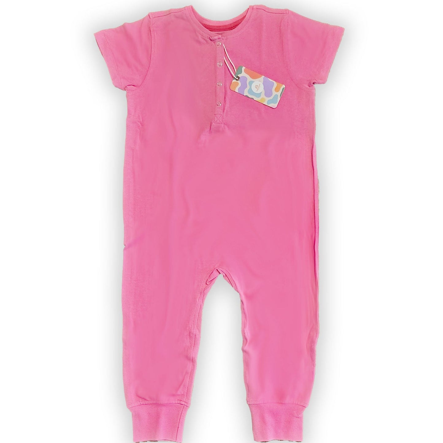 Ultimate Comfort Playsuit w Popit Chewy Sensory Bracelet-PINK