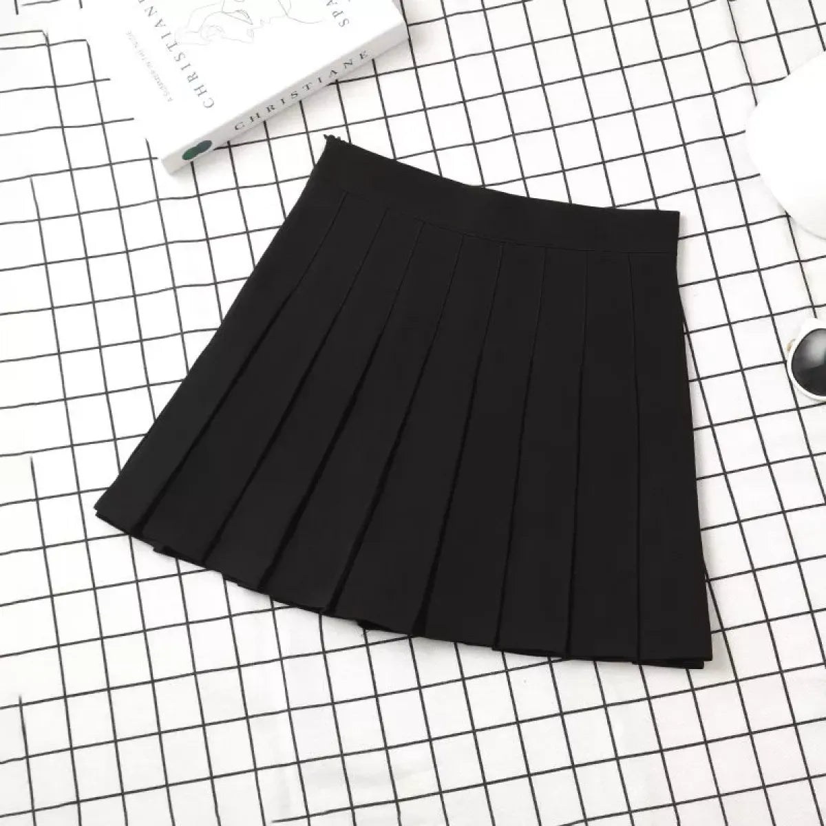 Harajuku Kawaii Fashion Korean Style Y2K Aesthetic Neutral Colors Pleated Tennis Skirt