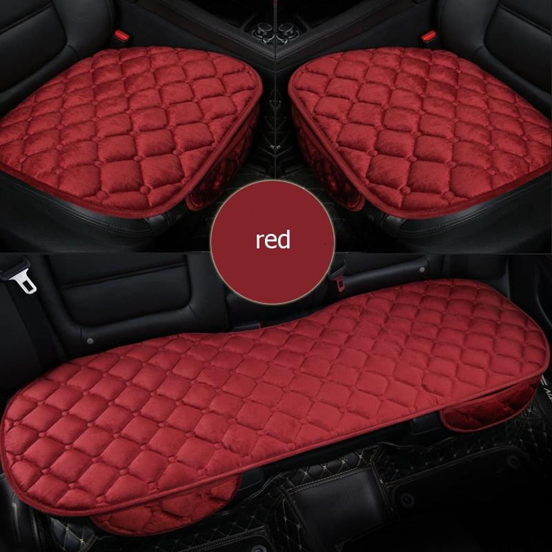 Plush Car Seat Covers Front Rear Full Set Choose Car Seat Cushion Car Memory Foam Heightening Seat Cushion Plush Seat Pad Protector Car Accessories  Lower Back Pain Relief Cushion Anti-Slip