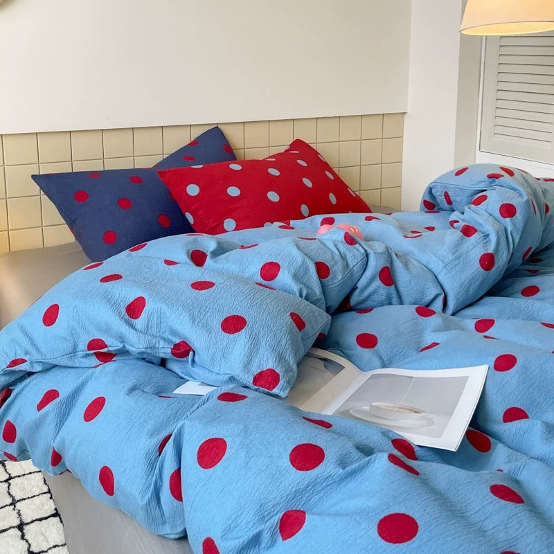 Preppy Polka Dot Duvet Cover Set