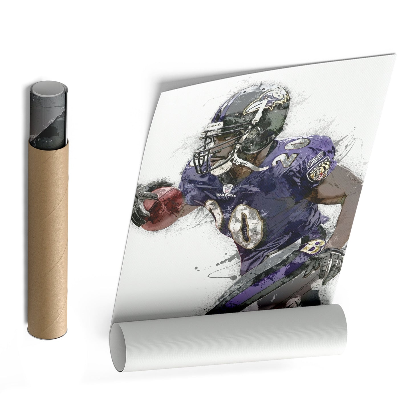 Cuadro en lienzo de Ed Reed - Decoración de pared de los Baltimore Ravens