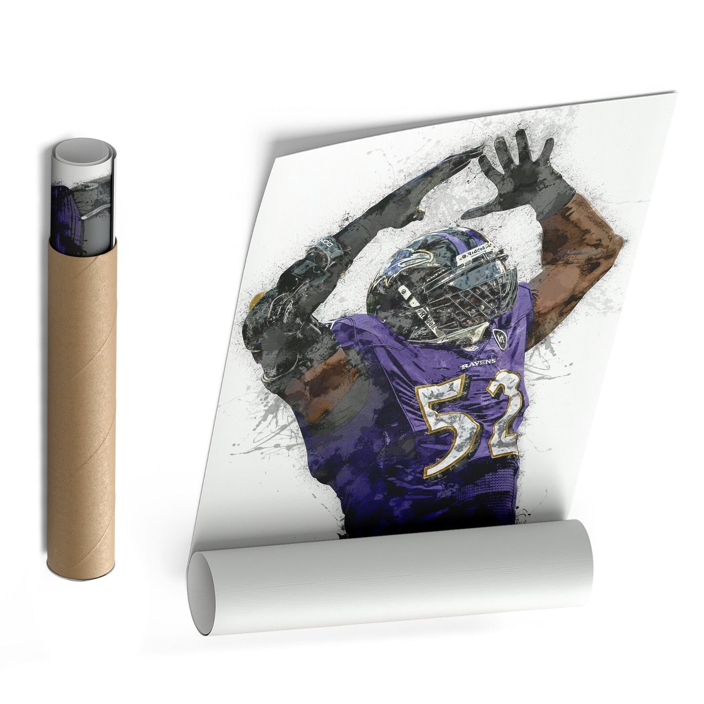 Arte de pared de Ray Lewis - Decoración de pared de los Baltimore Ravens de la NFL