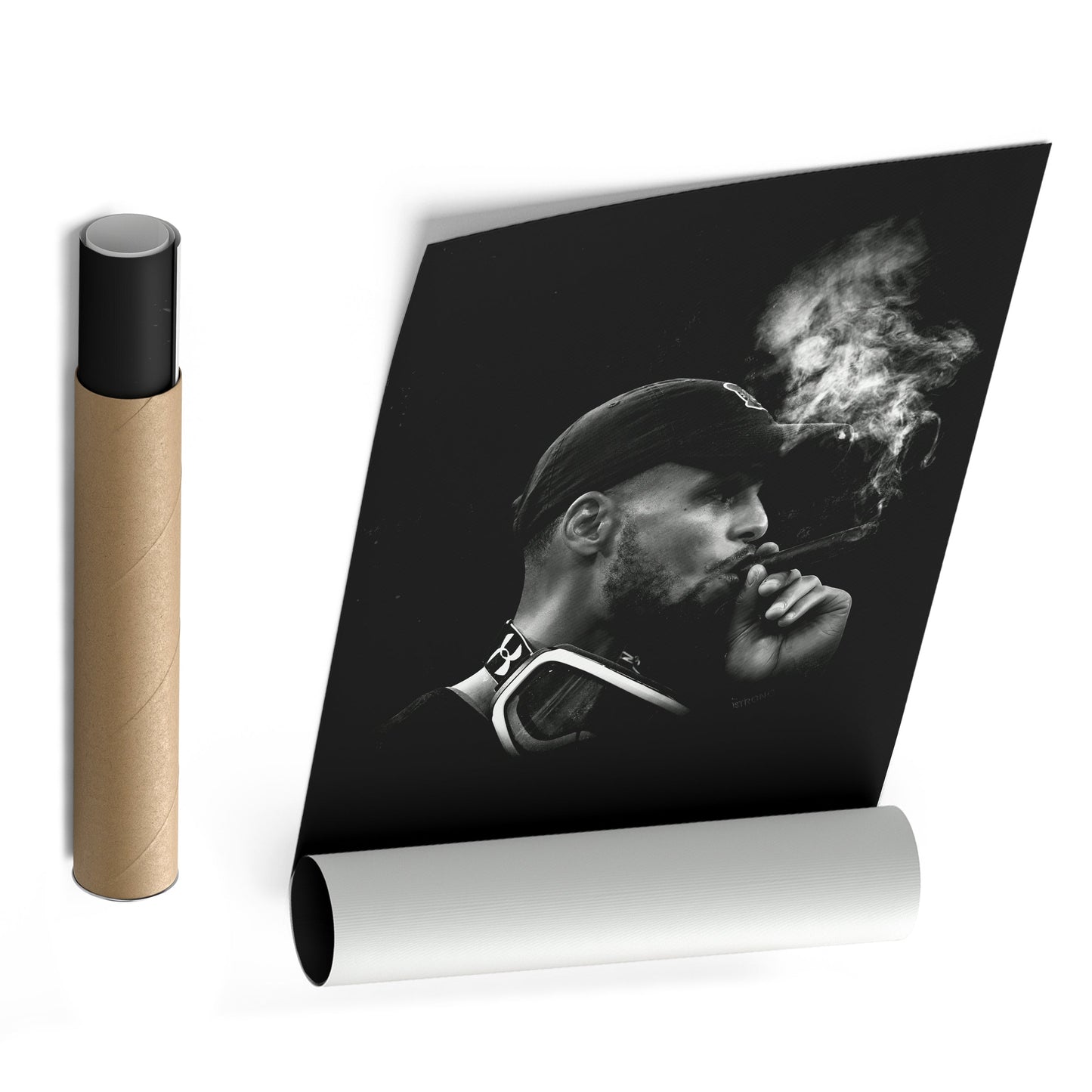 Stephen Curry Cigar Canvas – NBA Champion Wall Art