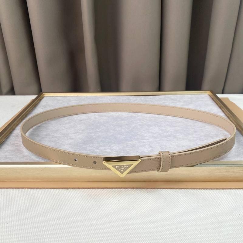Prada Saffiano leather belt 'Sand Beige'