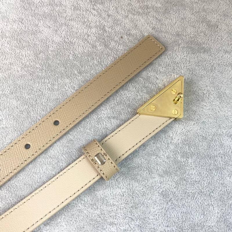 Prada Saffiano leather belt 'Sand Beige'