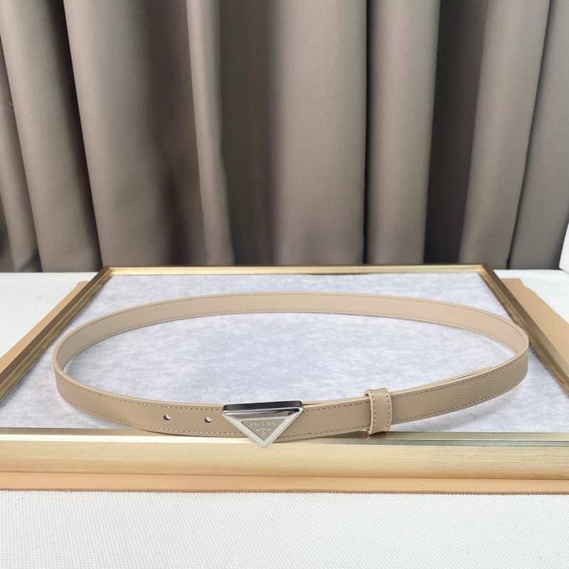 Prada Saffiano leather belt 'Sand Beige'