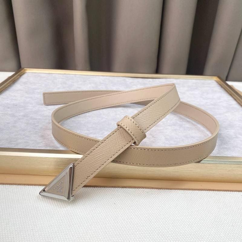 Prada Saffiano leather belt 'Sand Beige'