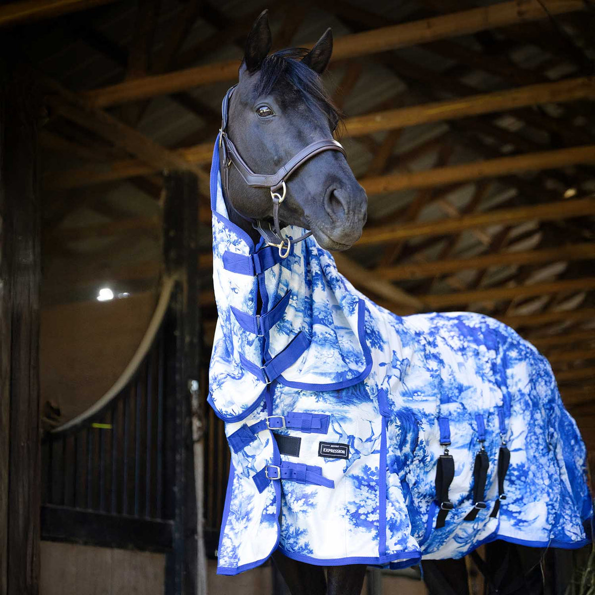 Manta antimosquitos Jeffers Expression Softmesh con cubrecuello para caballo