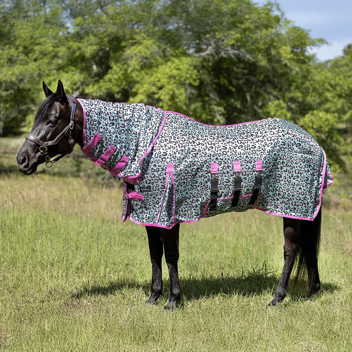 Manta antimosquitos Jeffers Expression Softmesh con cubrecuello para caballo