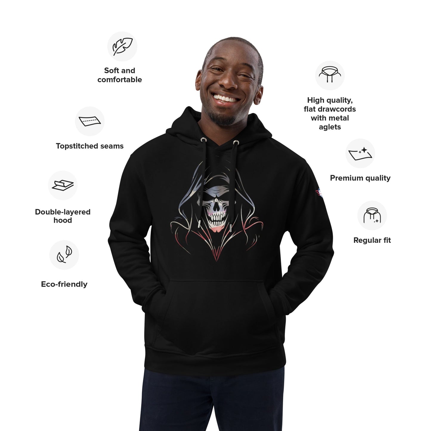 Reaper - sudadera ecológica con capucha