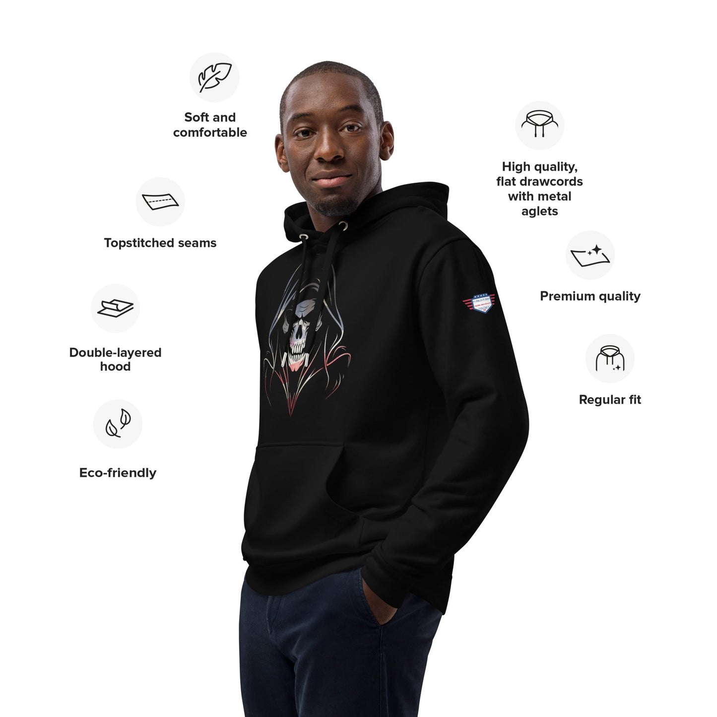 Reaper - sudadera ecológica con capucha