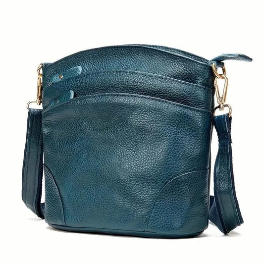 Premium Genuine Cowhide Leather Crossbody Bag